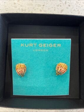 Kurt Geiger Gold-tone Multicolor Crystal  Earrings